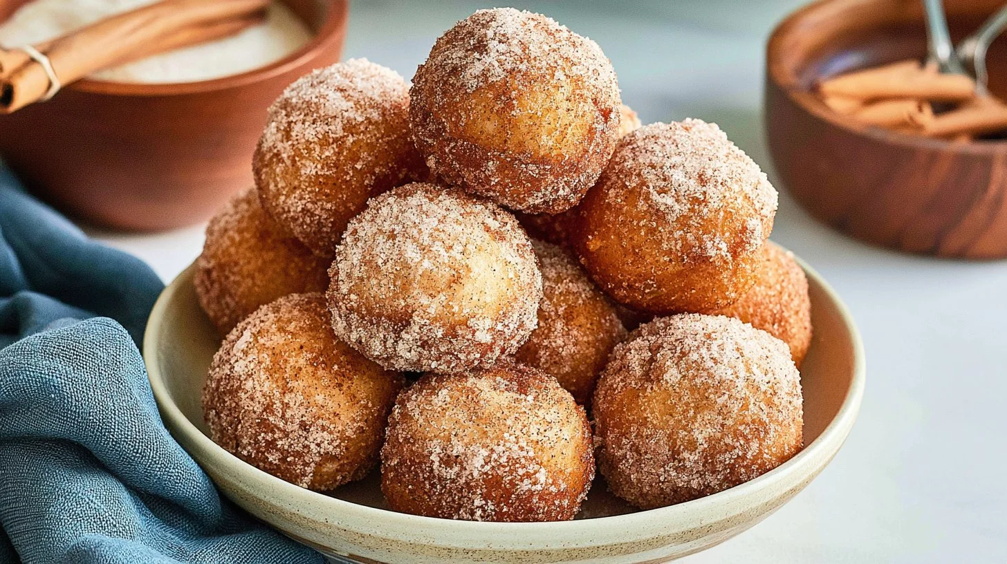 Beignets en boules à la cannelle et sucre — faciles et délicieux
