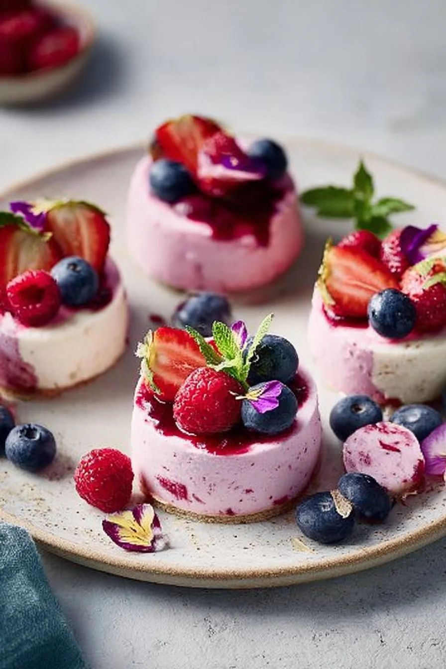 Berry Cream Cheese Mousse Cups