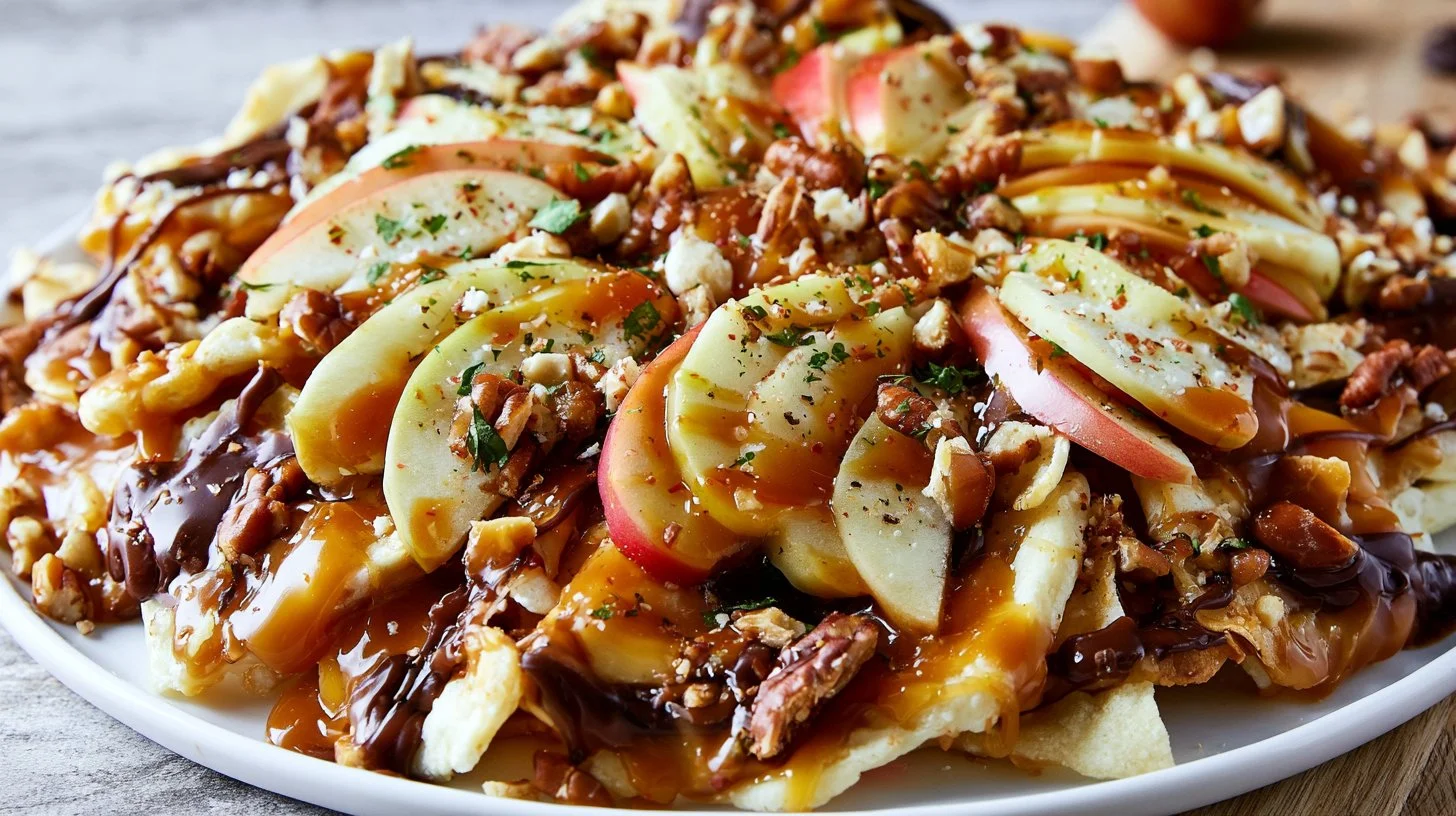 Candy Madness Caramel Apple Nachos