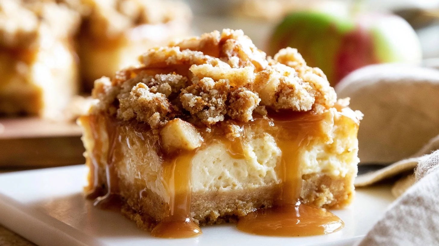Caramel Apple Cheesecake Bars