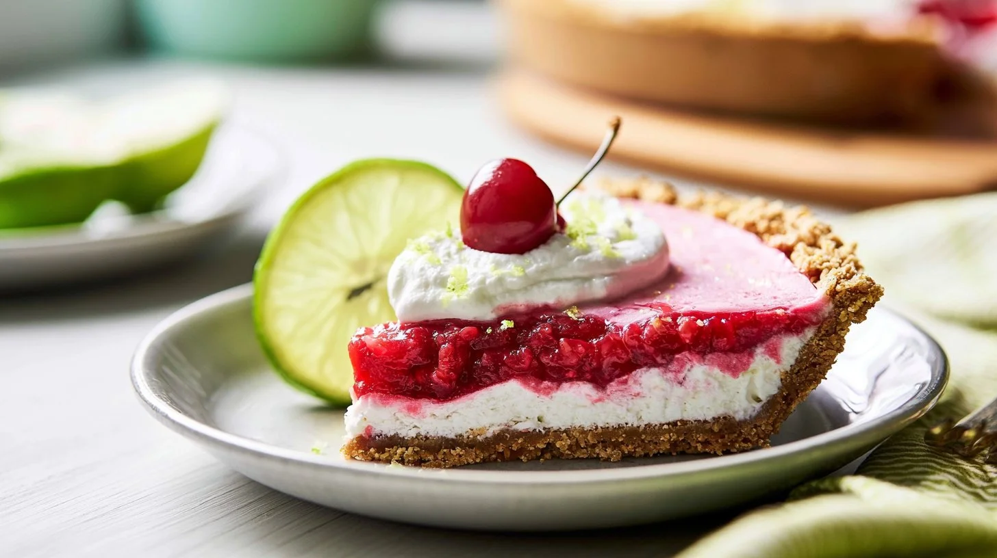 Cherry Limeade Icebox Pie
