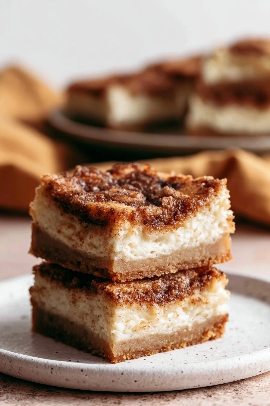 Cinnamon Roll Cheesecake Bars