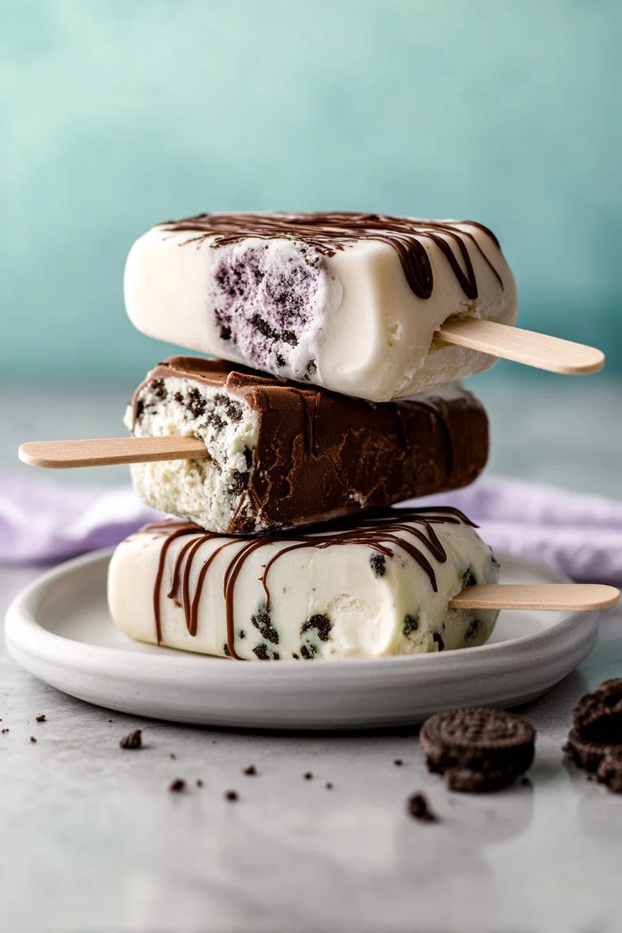 Cookies and Cream Frozen Cheesecake Pops