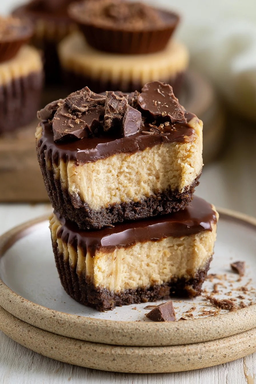 Mini Peanut Butter Cup Cheesecakes