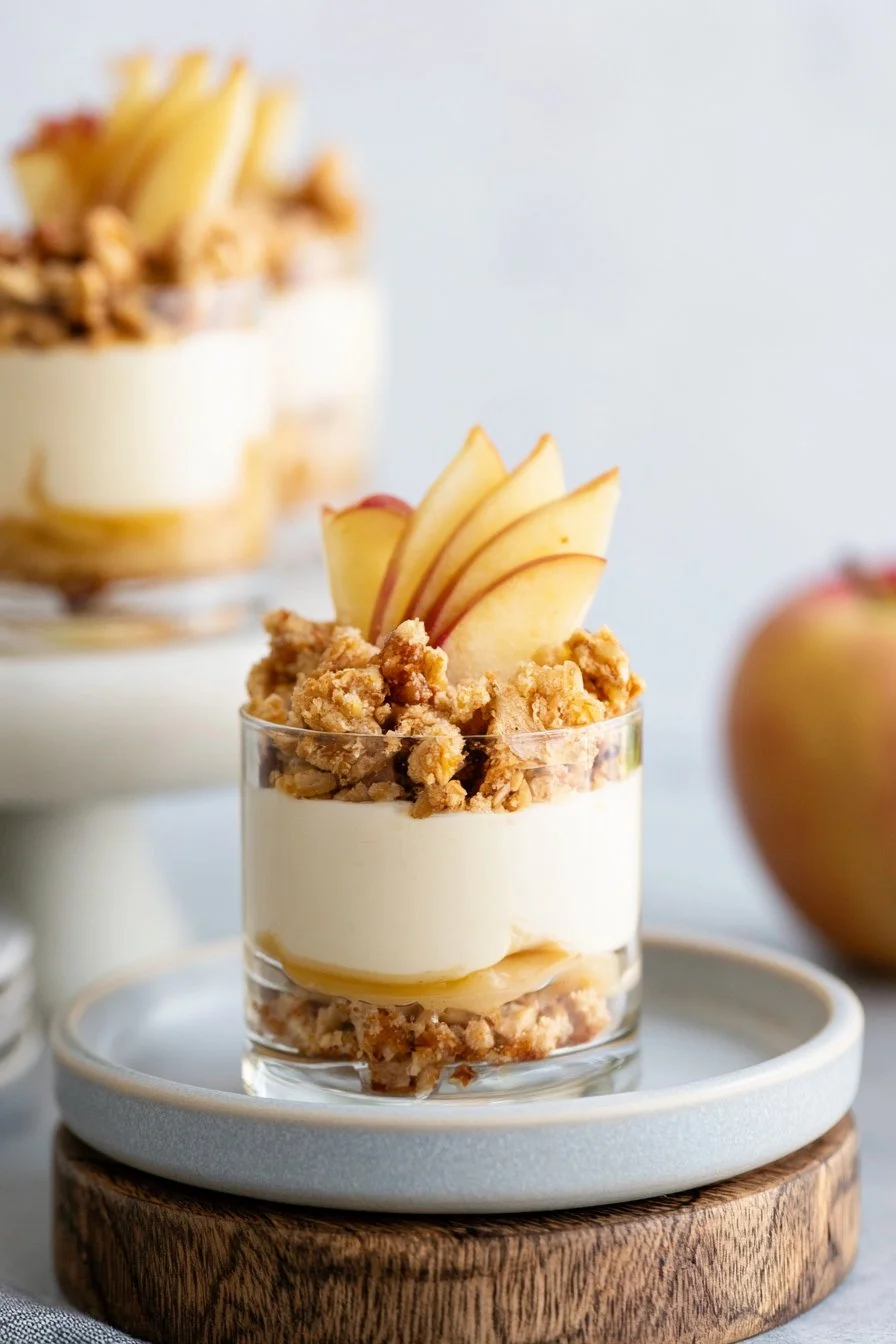 Easy No bake Apple Cheesecake Parfait