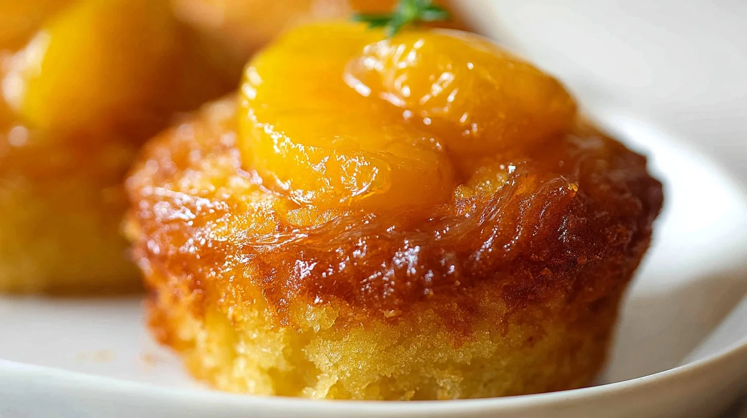 Easy Peach Upside-Down Cupcakes: Quick and delicious dessert