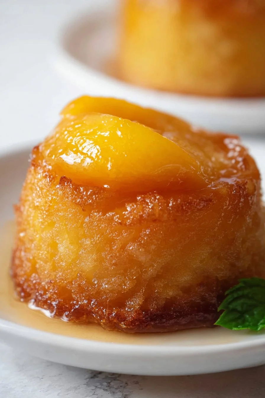 Easy Peach Upside Down Cupcakes