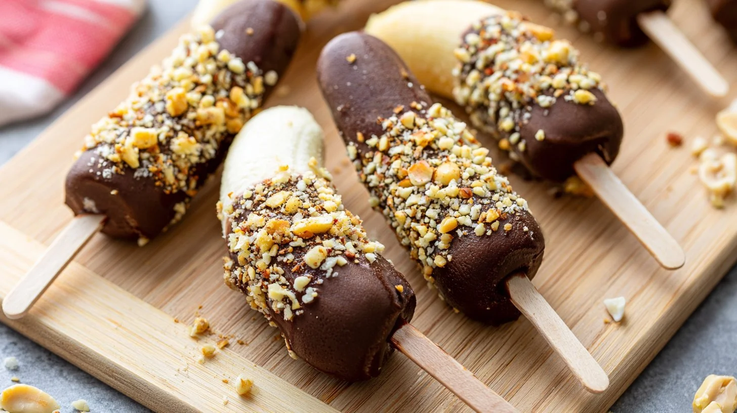 Frozen Chocolate Covered Banana Popsicles: Easy Homemade Treat