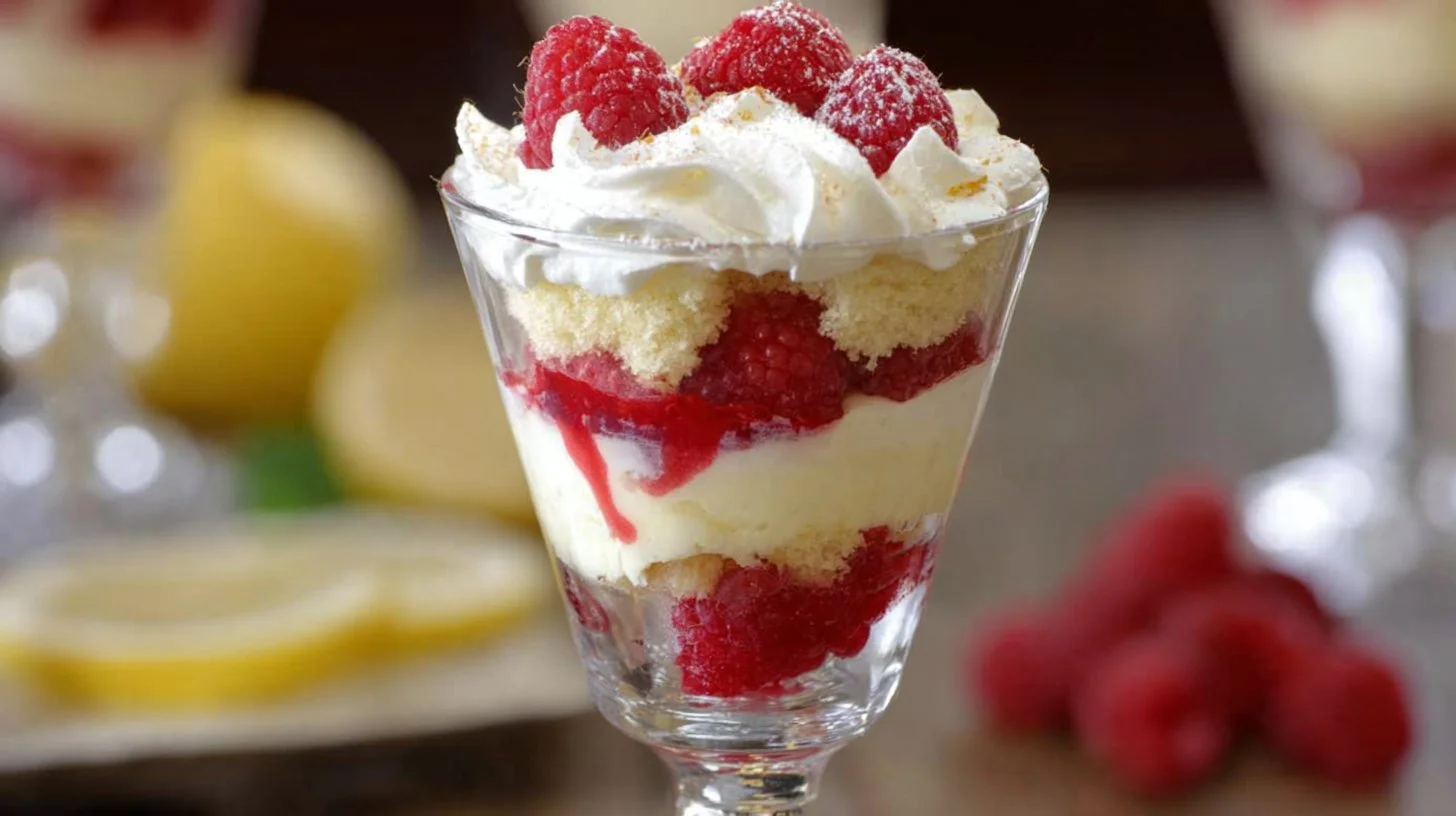 Individual Lemon Raspberry Trifles