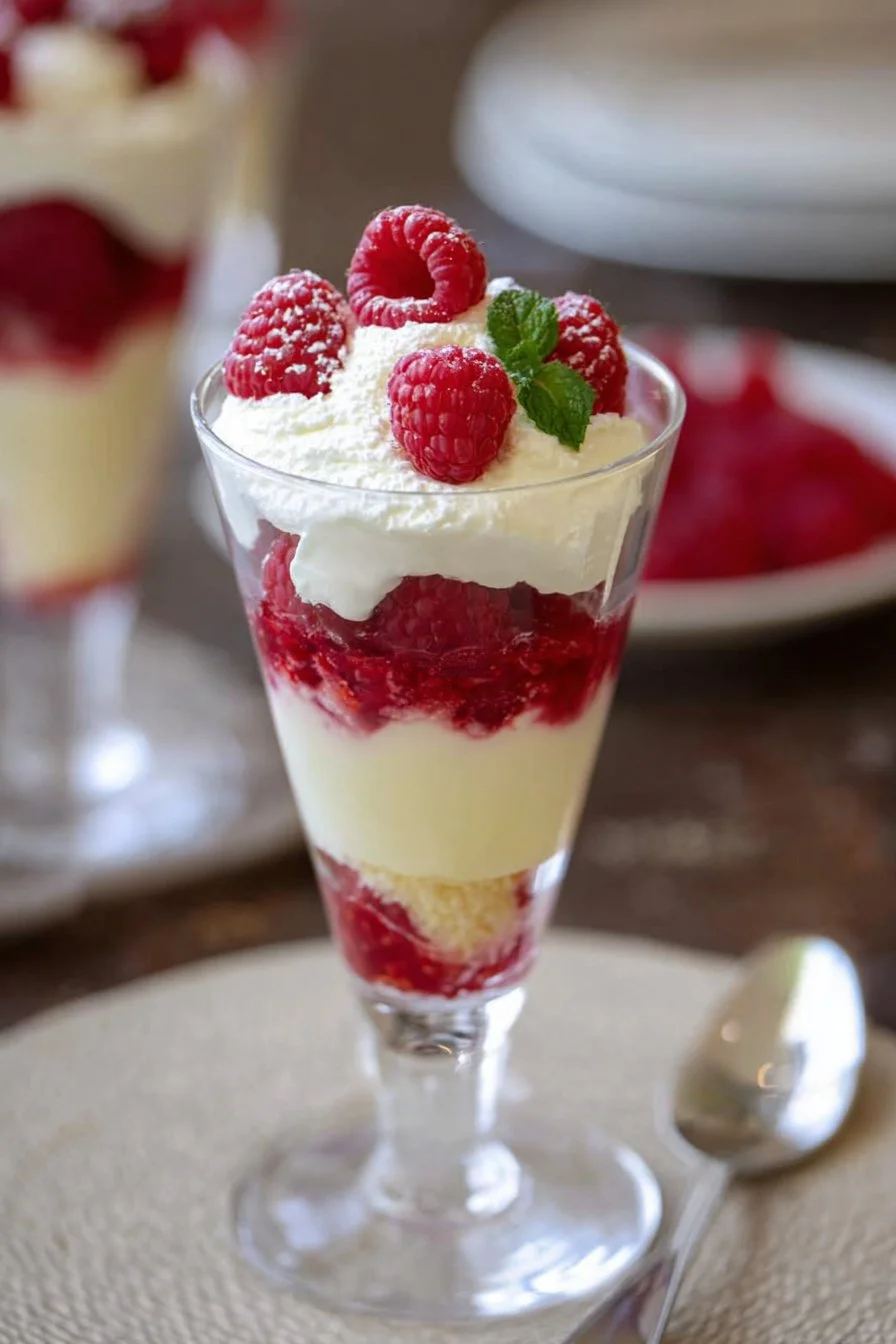 Individual Lemon Raspberry Trifles