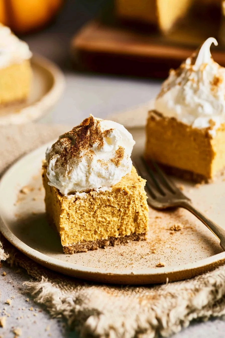No Bake Pumpkin Cheesecake Bars