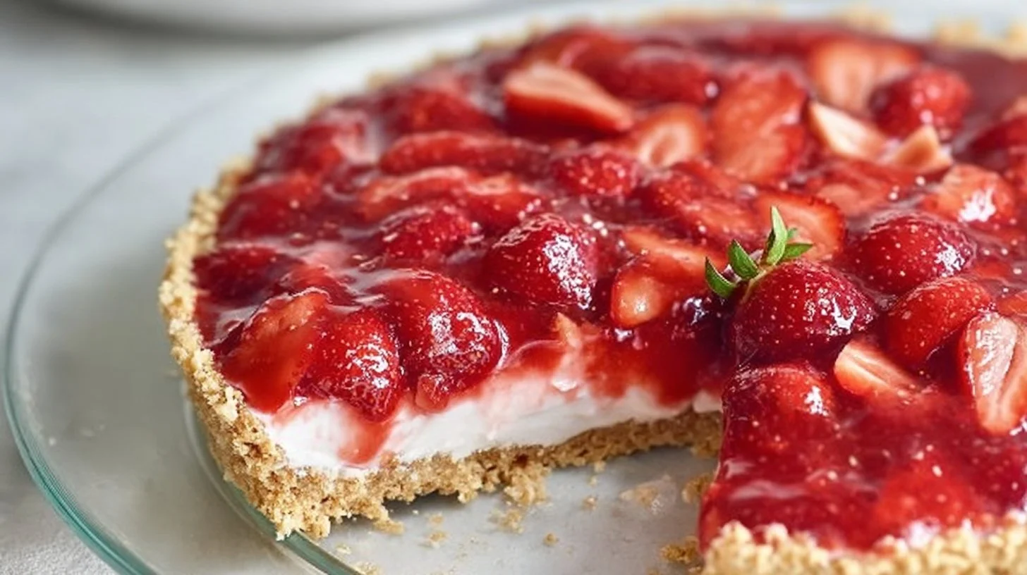 NO-BAKE STRAWBERRY CHEESECAKE PIE