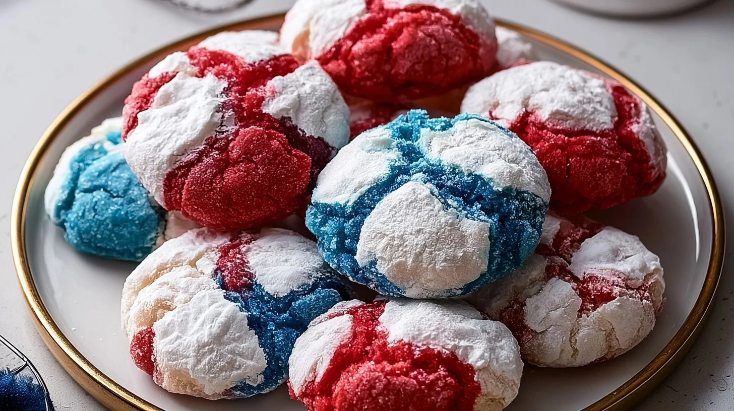 Patriotic Crinkle Cookies