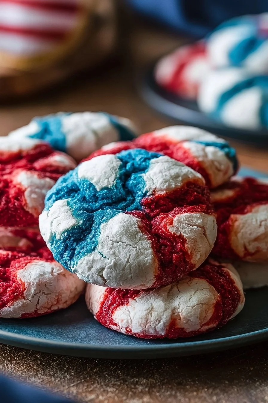 Patriotic Crinkle Cookies