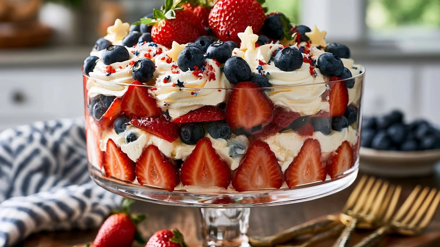 Red White and Blue Trifle