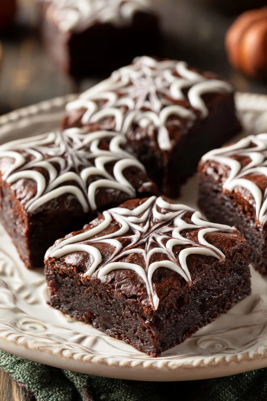 Spiderweb Brownies