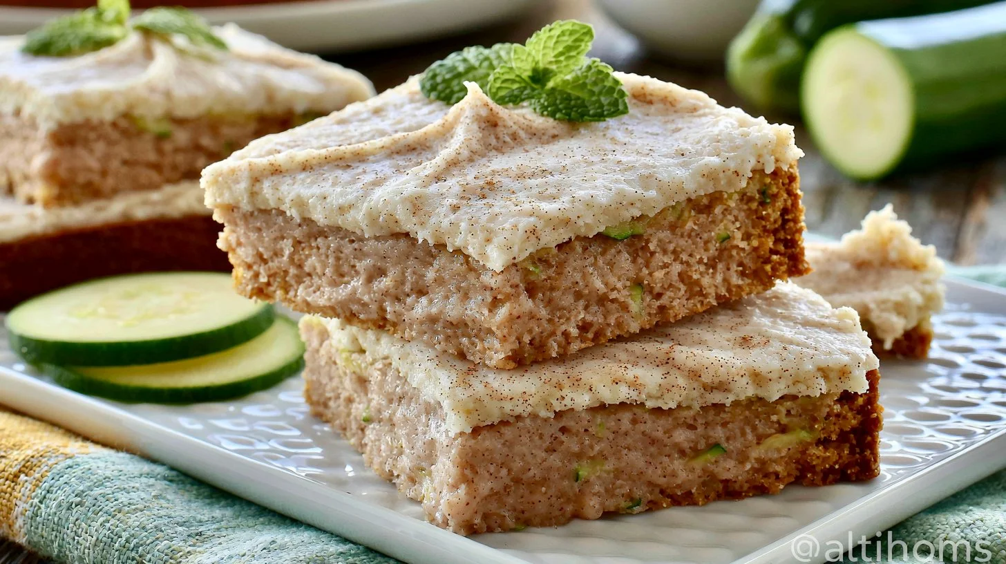 Cinnamon Frosted Zucchini Bars