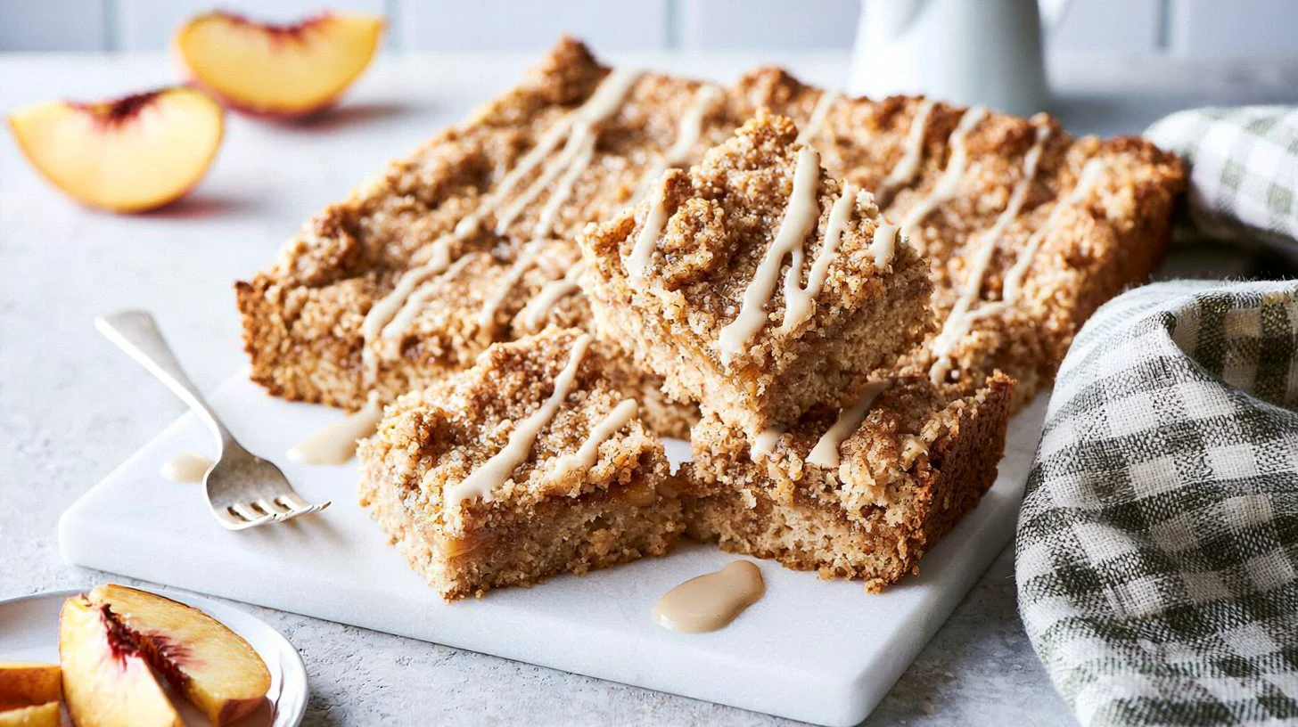 Maple Brown Sugar Peach Blondies