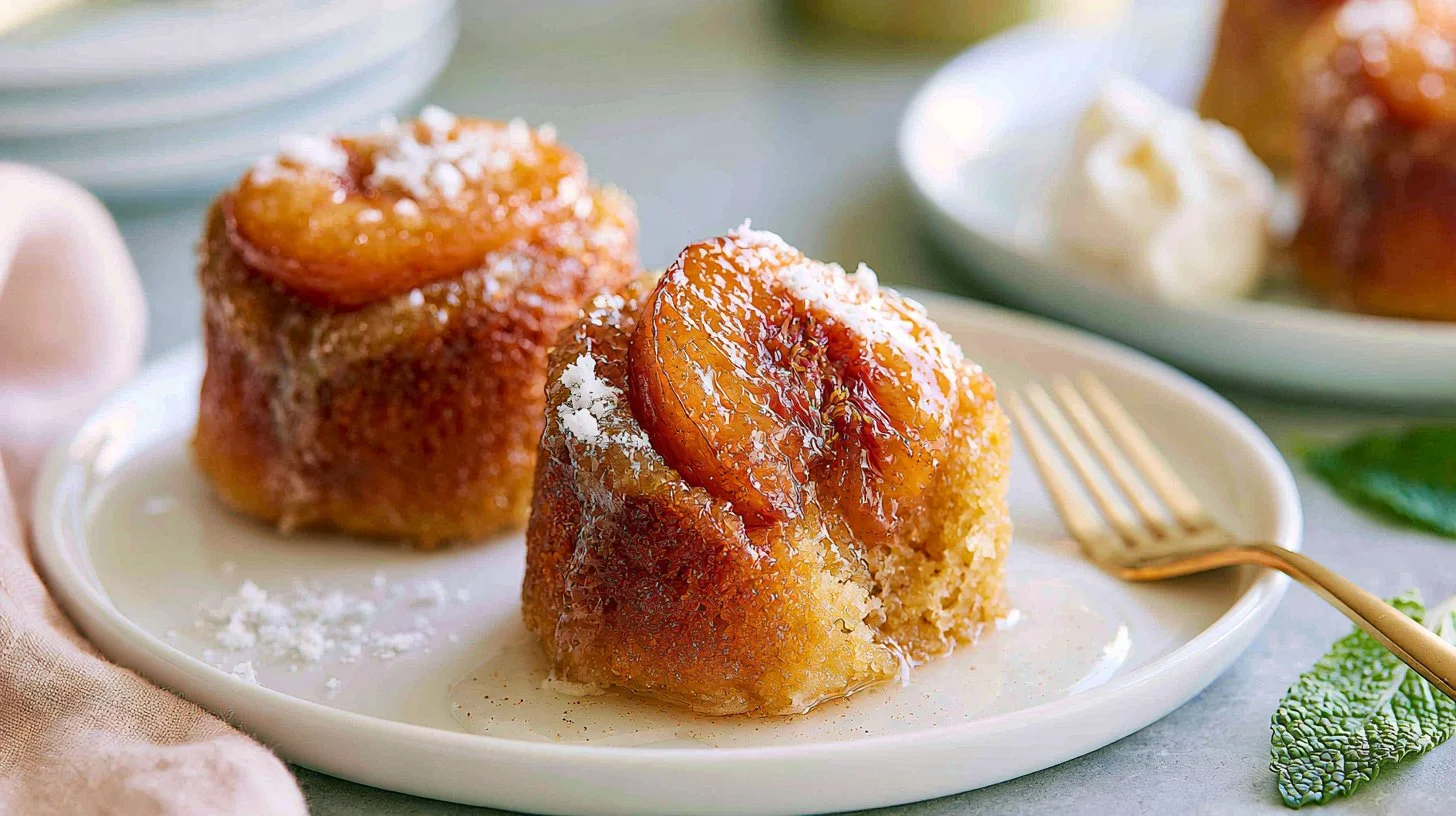 Peach Upside Down Mini Cakes