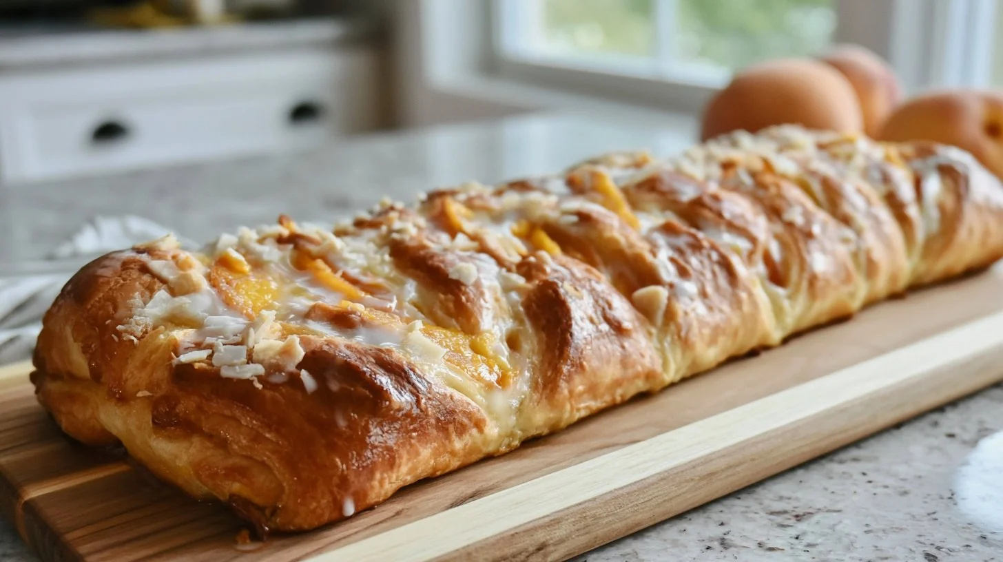 Peaches and Cream Crescent Braid: Quick and Easy Weeknight Treat