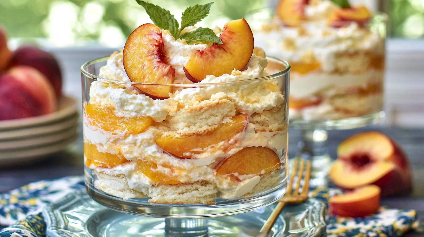 Peaches and Cream Trifle