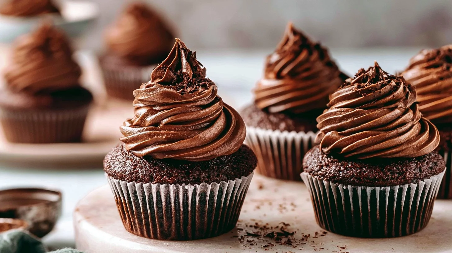 Soft and Fudgy Chocolate Cupcakes
