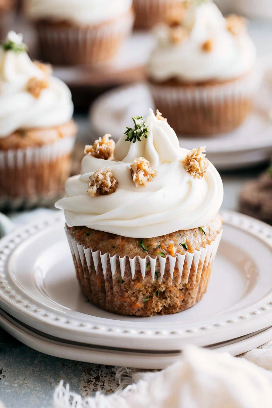 Zucchini Carrot Cake Cupcakes