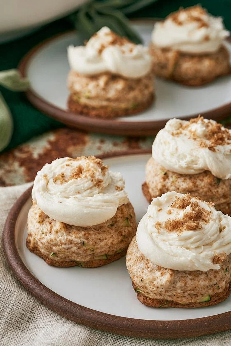 Zucchini Cookies with Cream Cheese Frosting