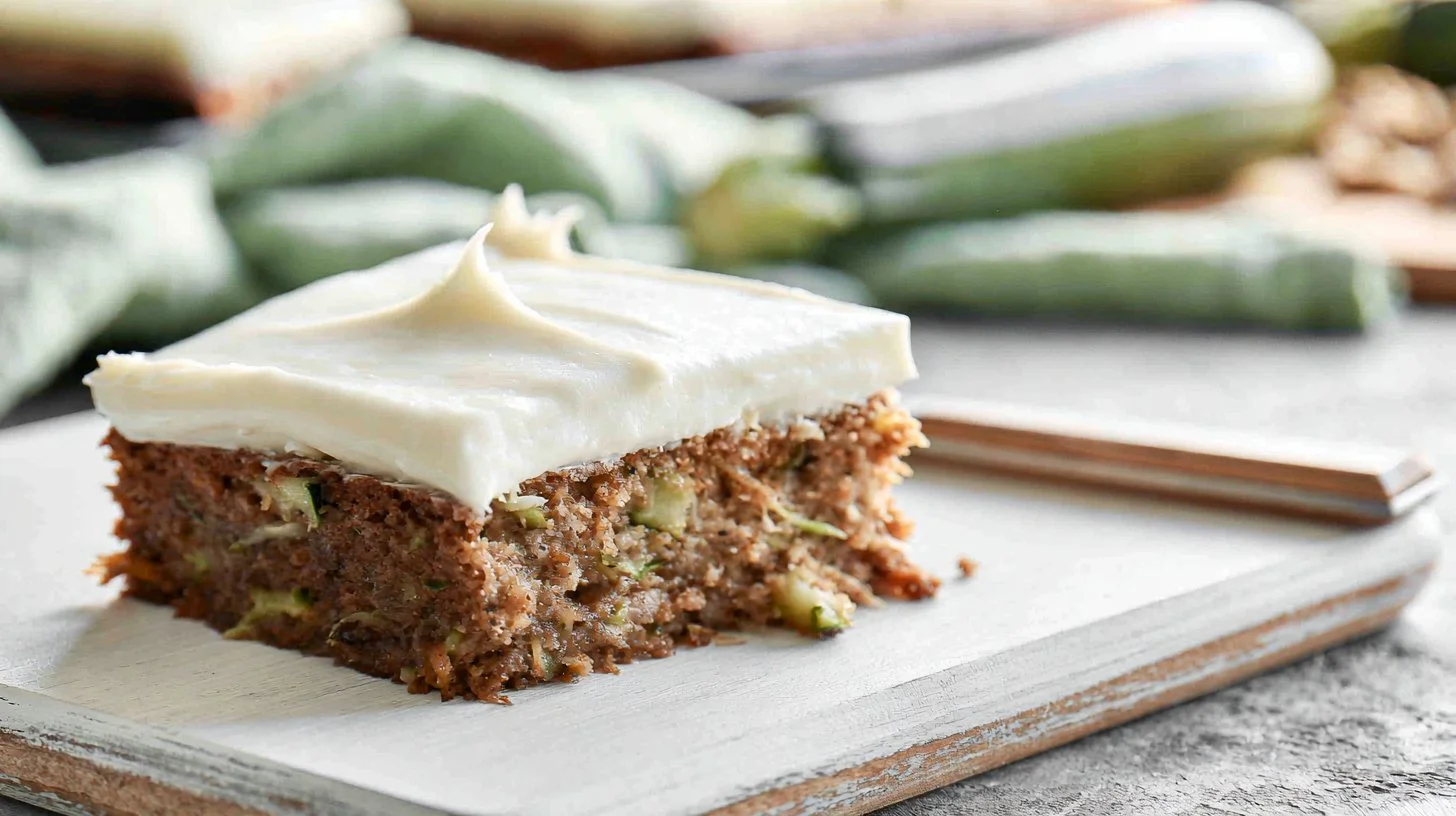 Zucchini Sheet Cake with Cream Cheese Frosting