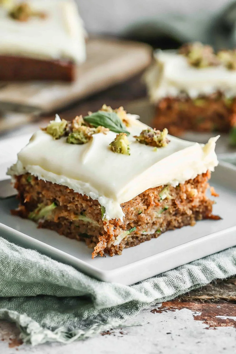 Zucchini Sheet Cake with Cream Cheese Frosting