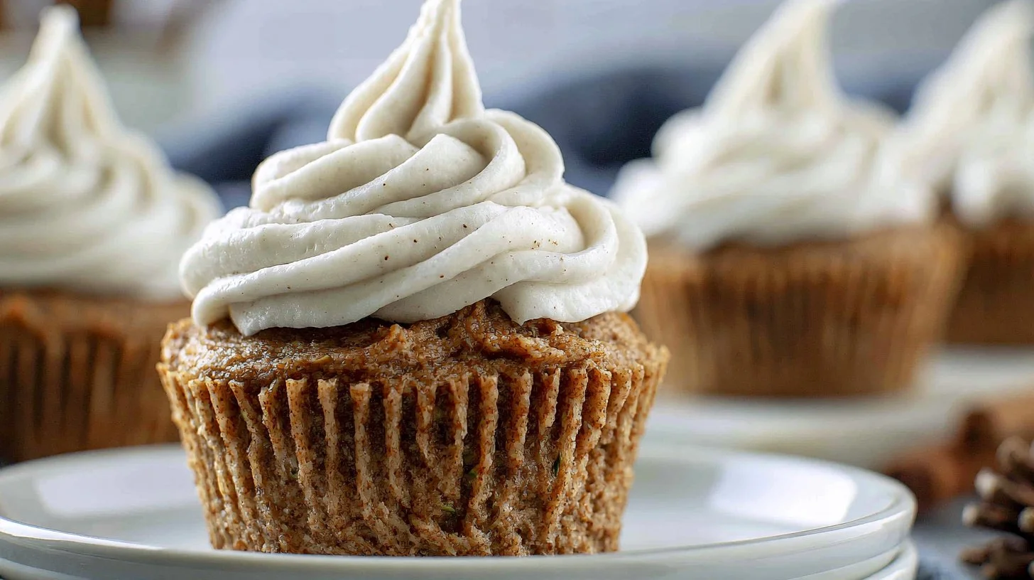 Zucchini Spice Cupcakes (Gluten Free, Vegan).