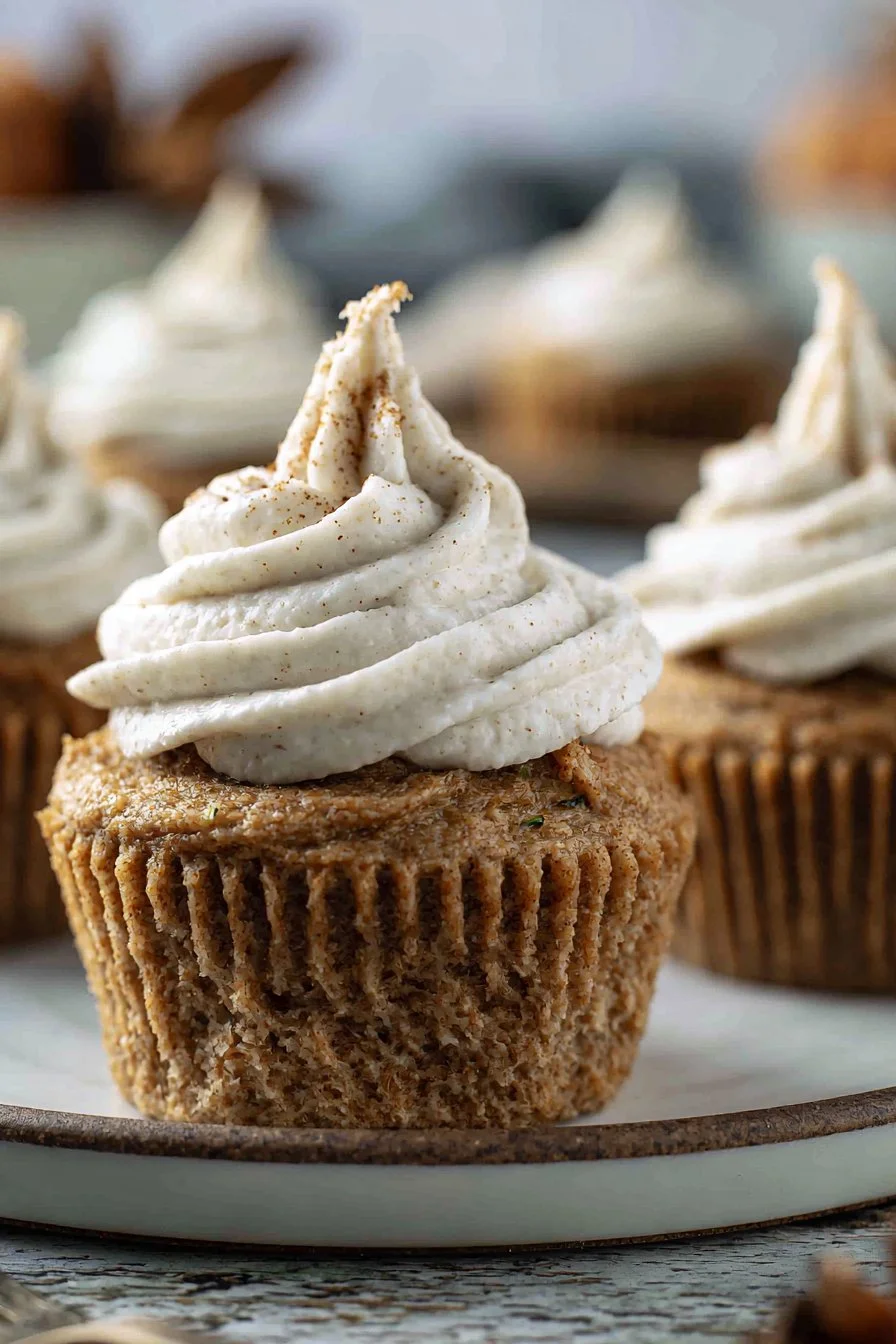 Zucchini Spice Cupcakes (Gluten Free, Vegan).